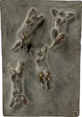 Frauen im Sonnenbad by Alfred Lörcher, 1954, Bronze mit schwarzgrüner Patina, sold Jul 2020