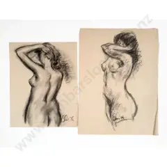 Two Figure Studies (unframed) by Samuel Cairncross, sold Oct 2026