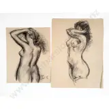 Two Figure Studies (unframed) by Samuel Cairncross, sold Oct 2026