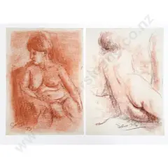 Two Figure Studies (unframed) by Samuel Cairncross, sold Oct 2026