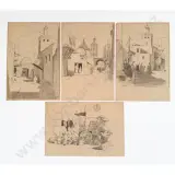 Four Morocco Street Scenes by John Weeks, sold Oct 2026
