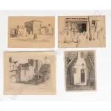 Four Street Scenes by John Weeks, sold Oct 2026