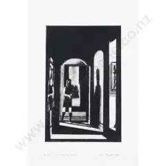 Interior with Tanya (Unframed) by John Drawbridge, sold Oct 2026