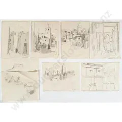 Eight Street Scenes by John Weeks, sold Oct 2026
