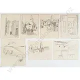 Eight Street Scenes by John Weeks, sold Oct 2026