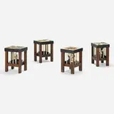 Stools, set of four (from Play with the Big) by Thorsten Passfeld, 2006, acrylic, wood, sold Aug 2023
