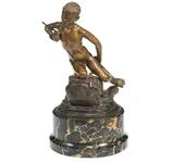 bronze model of a little fisherboy  Pescatorello by Vincenzo Gemito, bronze, offered Feb 2015