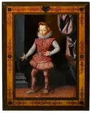 A portrait of a young boy, full-length by Santi di Tito, oil on panel, sold Dec 2015