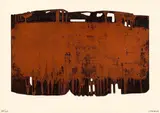 Eau-Forte XXV by Pierre Soulages, 1961, Farbradierung auf Arches-Velin, sold May 2008