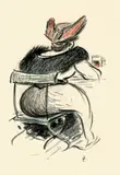Frau mit Bierglas by Heinrich Zille, Farbkreiden auf Papier, sold Nov 2008
