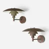 PH 4/3 wall lamps, pair by Poul Henningsen, 1927, enameled and patinated copper, sold Aug 2023