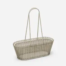 Basket by Mathieu Matégot, 1952, perforated and enameled steel, sold Aug 2023