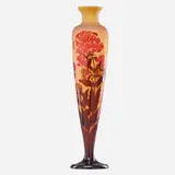 Tall Baluster Vase by Émile Gallé, France, sold Jan 2018