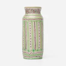 Vase by Guido Gambone, c. 1955, glazed stoneware, sold Aug 2023