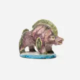 Boar by Guido Gambone, c. 1960, glazed stoneware, sold Aug 2023