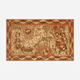 Untitled (tapestry) by René Fumeron, c. 1960, screenprint on canvas, sold Aug 2023