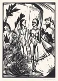 Frauen am Strand by Erich Heckel, 1919, Holzschnitt auf Velin, sold Jun 2013