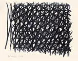 Ohne Titel (Reticolo) by Piero Dorazio, 1962, Kohle auf Bütten, sold Jun 2012