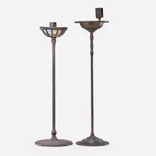 Two ashtray stands by Tiffany Studios, sold Jan 2018