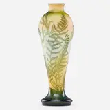 Tall Vase With Ferns by Émile Gallé, France, sold Jan 2018