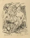Stadtnacht by Max Beckmann, 1920, Lithographie auf dünnem Papier, sold May 2013