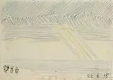 Ohne Titel by Lyonel Feininger, 1935, Farbstifte auf Bütten, sold Nov 2010