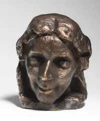 Kopf von Paula Modersohn-Becker by Bernhard Hoetger, 1927, Bronze mit brauner Patina, sold Mar 2024