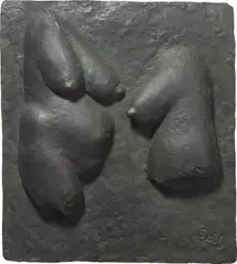 Zwei weibliche Torsi by Gustav Seitz, Bronze mit schwarzbrauner Patina, sold Jan 2024