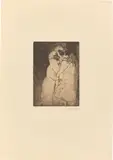 Klatsch by Emil Nolde, 1905, Kaltnadel und Aquatinta auf cremefarbenem Velin, sold Feb 2025