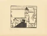 Gelbe Dorfkirche, 3 by Lyonel Feininger, 1931, Holzschnitt auf chamoisfarbenem Japan-Bütten, sold Mar 2026