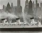 Queen Mary, Hudson River, New York by Andreas Feininger, 1946, Silbergelatineabzug, um 1956, sold Dec 2024