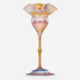 Gold Favrile floriform vase by Tiffany Studios, sold Jan 2018