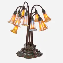 Twelve-light Lily table lamp by Tiffany Studios, sold Jan 2018