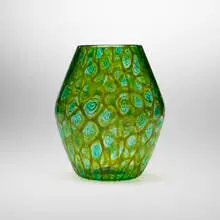 Murrina spirali vase by Ermanno Toso, c. 1960, glass with fused murrinas, sold Jul 2023