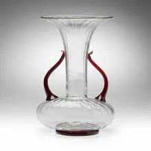 Soffiato vase by attribution Ercole Barovier, c. 1930, soffiato glass, sold Jul 2023