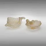 Rugiadoso bowls, set of two by Ercole Barovier, c. 1940, glass with gold inclusions, sold Jul 2023