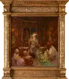 L'Adoration de la vièrge by Gaston La Touche, oil on panel, sold Mar 2015