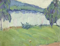Pillnitz by Else Lohmann, 1917, Öl auf Karton, sold Nov 2013