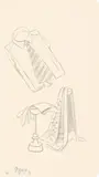 Schaufensterauslagen mit Hemd und Krawatten by George Grosz, 1925, Bleistift auf Papier (aus einem Skizzenbuch), sold May 2014