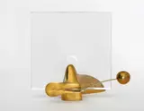 Kontemplatives Objekt VI by Bernhard Heiliger, 1976, Bronze, poliert, und Acrylglas. Höhe: 25 cm (9 ⅞ in.), sold Nov 2014