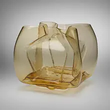 Vase by Toni Zuccheri, c. 1970, molded glass, sold Jul 2023