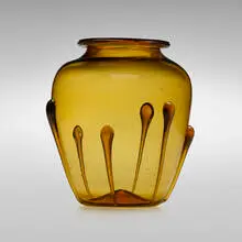 Soffiato vase by A.V.E.M., c. 1930, soffiato glass with applied details, sold Jul 2023