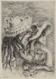 Le Chapeau Épinglé, 1re planche; Le Chapeau Épinglé, 3e planche (D.; S. 6, 8) by Pierre-Auguste Renoir, 1894, sold Oct 2014
