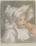 L'Enfant au biscuit (Jean Renoir) (D.; S. 31) by Pierre-Auguste Renoir, 1898-99, Lithograph in 8 colors on laid paper, the only state, sold Oct 2014