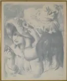 Le Chapeau Épinglé, 2e planche (D.; S. 30) by Pierre-Auguste Renoir, 1898, Lithograph in gray-blue on China paper, sold Oct 2014
