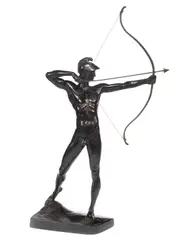 bronze figure of 'The Archer' by Ernst Moritz Geyger, bronze, sold Jul 2015