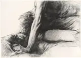 Ohne Titel by Luis Caballero, 1983, Kohle auf leicht genarbtem Velin, sold Nov 2019