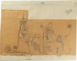 Der blinde, betende Löwe by Friedrich Schröder-Sonnenstern, 1952, Blei- u. Buntstift a. Transparentpapier, a. Papier mont, sold Dec 2018