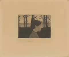 Bildnis einer Bäuerin by Paula Modersohn-Becker, Um 1900, Kaltnadel und Aquatinta auf Velin, sold Aug 2020
