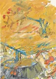 Tischkirschen by Christian Ludwig Attersee, 1984, Acryl und Kreide auf Papier, sold Aug 2020